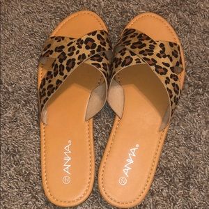 ANNA cheetah print sandals